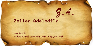 Zeller Adelmár névjegykártya